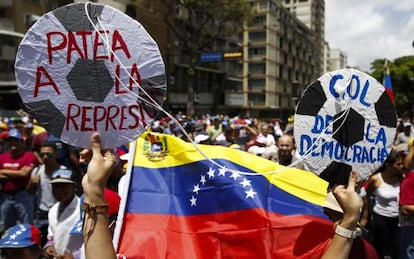 Protesta contra el gobierno el 24 de junio en Caracas