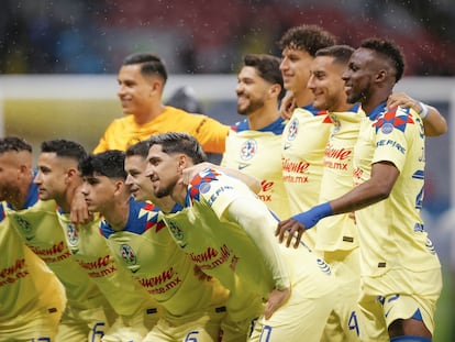 Jugadores del Club América durante un partido del pasado 20 de enero, en una imagen compartida en las redes sociales del equipo.