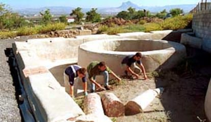 Aspecto de la Villa de la Estación, una mansión señorial romana descubierta en Antequera en 1998.