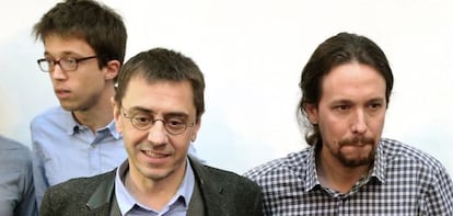 Íñigo Errejón, Juan Carlos Monedero i Pablo Iglesias.