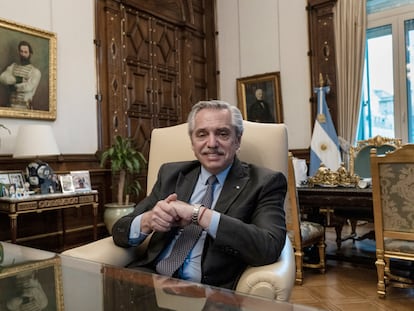 Alberto Fernández en la Casa Rosada.