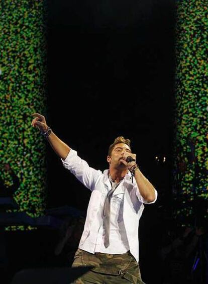 David Bisbal, durante un concierto.