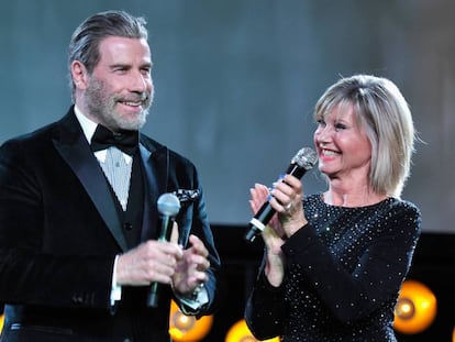 John Travolta y Olivia Newton John, el pasado s&aacute;bado en Los &Aacute;ngeles.