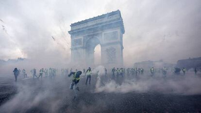 Protestas de los 'chalecos amarillos' en París a principios de diciembre. 