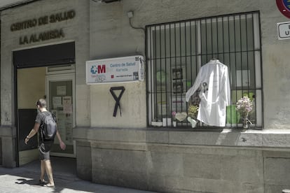 El centro de salud La Alameda, en el madrileño barrio de las Letras, en agosto pasado.