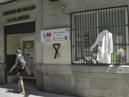 El centro de salud La Alameda, en el madrileño barrio de las Letras, en agosto pasado.