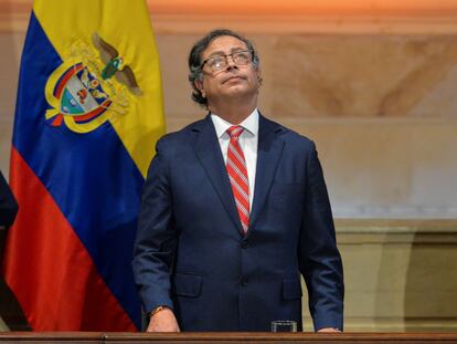 Gustavo Petro en el Congreso, el 20 de julio de 2023.