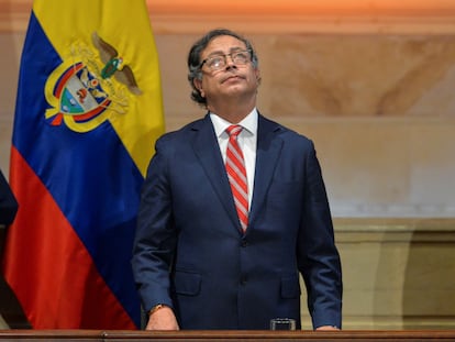 Gustavo Petro en el Congreso, el 20 de julio de 2023.