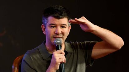 Travis Kalanick, em um ato em dezembro.