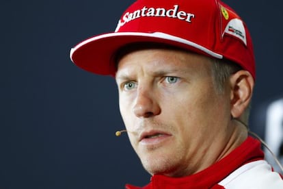 Raikkonen, este jueves en Silverstone. 