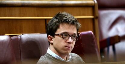 Errejón, durante un pleno en el Congreso.