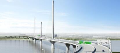 Proyecto de puente entre Runcorn y Widnes (Reino Unido), de cuya construcción se encarga FCC.