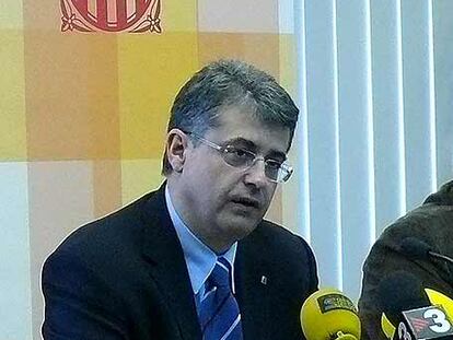 El consejero de Agricultura, Joaquim Llena, ayer, antes de dimitir.