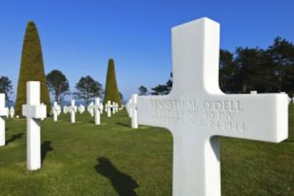 Cementerio americano en la playa de Omaha, en Normandía (Francia).