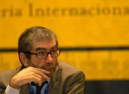 Antonio Muñoz Molina, durante su intervención ayer en la Feria del Libro de Guadalajara.