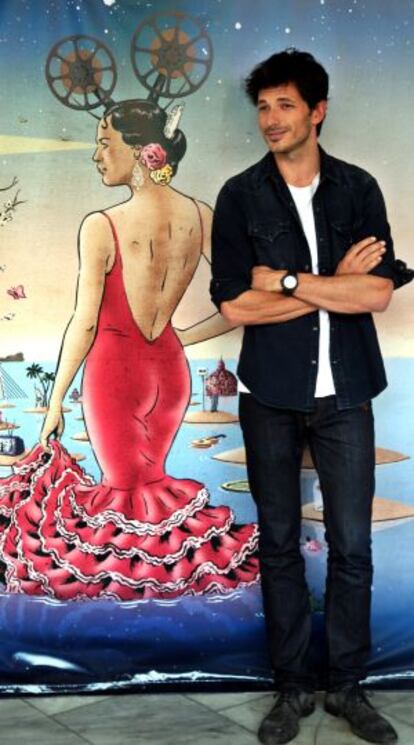 Andrés Velencoso durante la presentación de la película 'Fin' en el Festival de Cine de Sevilla.