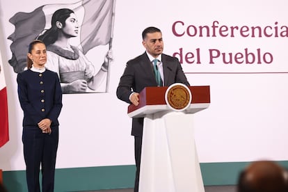 Claudia Sheinbaum y Omar García Harfuch en Ciudad de México, el 3 de diciembre de 2024 .