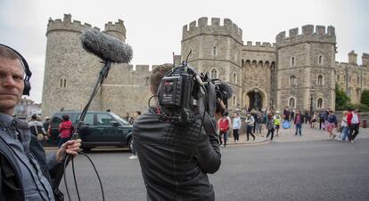 La entrada al palacio de Windsor, en las horas previas a la boda.