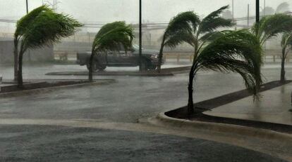 Una calle de Manzanillo, en el estado de Colima, una de las zonas más afectadas.