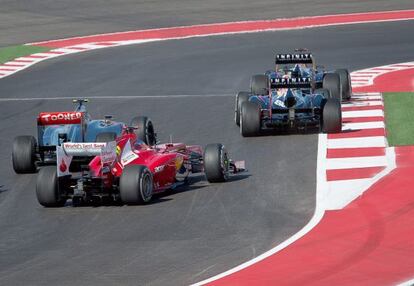 Vettel lidera la carrera durante el GP de Estados Unidos