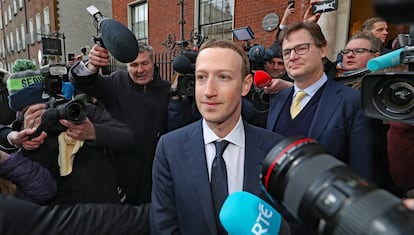 O fundador do Facebook, Mark Zuckerberg, na última terça-feira em Dublin, após um encontro sobre a regulação da rede social