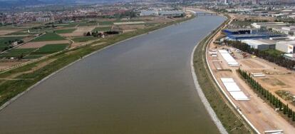 Tramo final del río Llobregat.