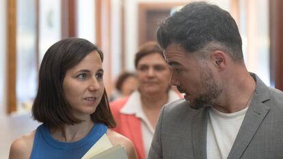 Belarra y Rufián, en el Congreso.