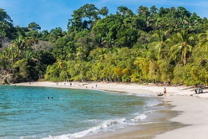 El Parc Nacional Manuel Antonio és una joia a la costa pacífica central de Costa Rica, que, segons els usuaris de TripAdvisor, té una de les millors platges del món. En aquest cas és de sorra blanca i està situada al costat d'un bosc frondós i verd. És un bon lloc per fer esnòrquel.