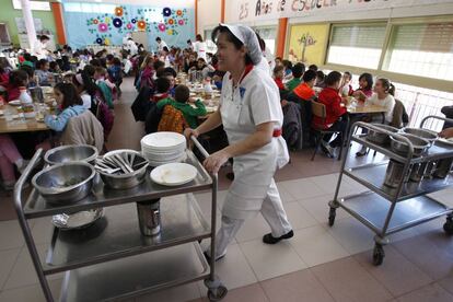 Comedor de un colegio público de San Sebastián de los Reyes.