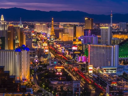 The Strip (Las Vegas Boulevard), in Las Vegas (Nevada).