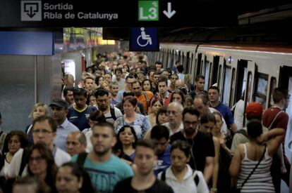 Vuitena jornada de vaga al metro. 