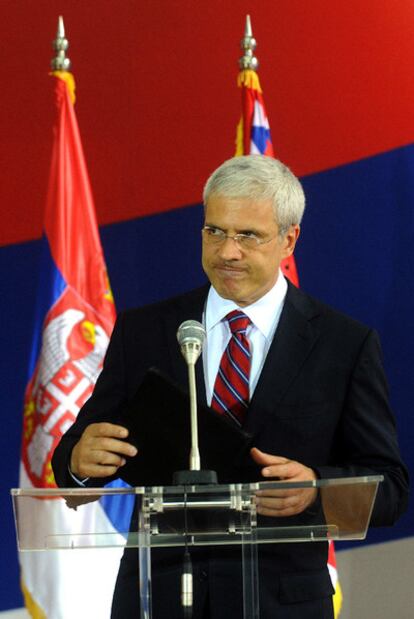 El presidente serbio, Boris Tadic, ayer en Belgrado.