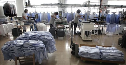 Fábrica de camisas de Mirto en Madrid.