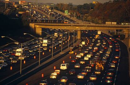 Atasco en Atlanta en los años 80