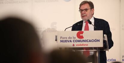 Juan Luis Cebrián, este jueves.
