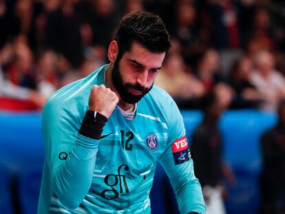 Rodrigo Corrales, en el PSG-Barça de Champions de esta temporada.