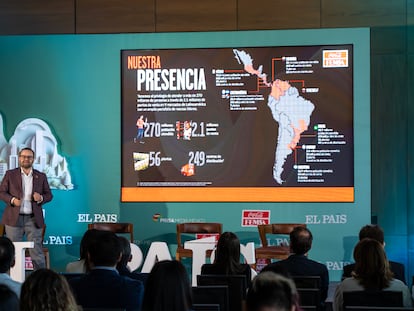 Jordi Cueto-Felgueroso, gerente de sostenibilidad a nivel global de Coca-Cola FEMSA, en el foro Futuro Sustentable, en Ciudad de México, el 13 de marzo de 2024.