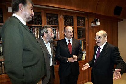 José María Fidalgo, Cándido Méndez, Miguel Sebastián y José María Cuevas.