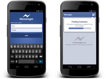 La aplicación de mensajería de Facebook para móviles