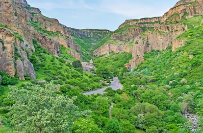 Monasterio de Geghard, en Armenia.