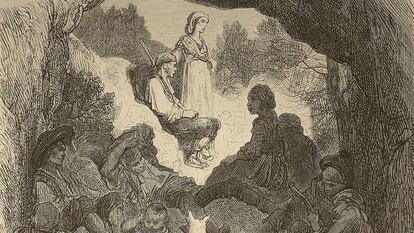 'Gitanos cerca de Zumárraga' (1862), de Gustavo Doré, ilustración que se incluía en el artículo 'Voyage en Espagne: les provinces basques', del barón Charles Davillier.