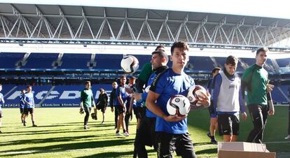 Entrenamiento del Espanyol en su estadio.