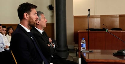 Messi durante el juicio