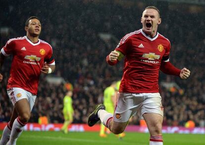 Rooney celebra su tanto ante el CSKA.