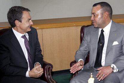 José Luis Rodríguez Zapatero y el rey de Marruecos, Mohamed VI, en un encuentro en Nueva York el pasado septiembre.