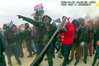 Brian Mock, shows Mock at the U.S. Capitol on Jan. 6, 2021, in Washington