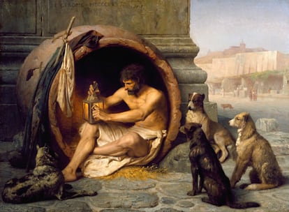 'Diógenes sentado en su tinaja', de Jean-Léon Gérôme (1860).