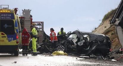 Un accidente en Carbonera de Frantes (Soria), el pasado 7 de julio.