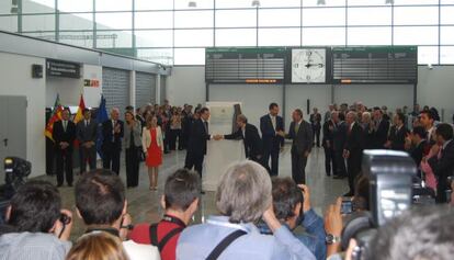 Acto de inauguraci&oacute;n de la nueva estaci&oacute;n del AVE en Villena. 