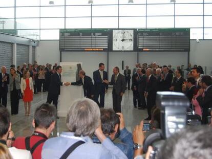 Acto de inauguración de la nueva estación del AVE en Villena.